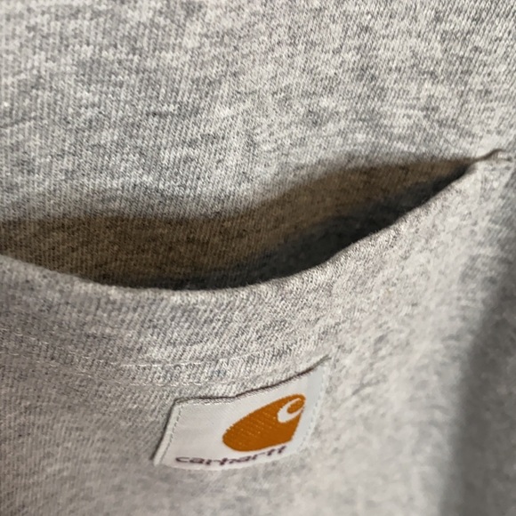 Carhartt Men's Gray Short Sleeve Shirt Front Pocket Casual Original Fit size XL - Picture 5 of 9